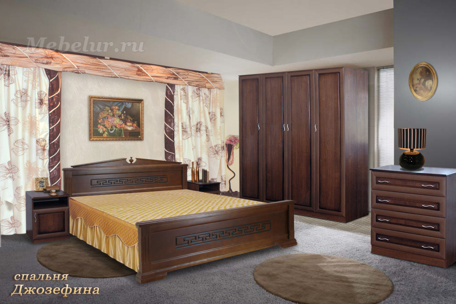 спальня "ДЖОЗЕФИНА" кровать из натурального дерева